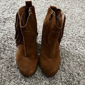 Steve Madden fringe booties